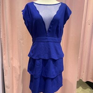 Urban Outfitters Royal Blue Layered Cocktail Dress Size 10